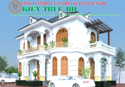 Chiêm ngưỡng thiết kế mẫu nhà biệt thự 2 tầng phong cách tân cổ điển gia đình ông Soạn tại Quảng Hải ,huyện Quảnng Xương,Tỉnh Thanh Hoá
